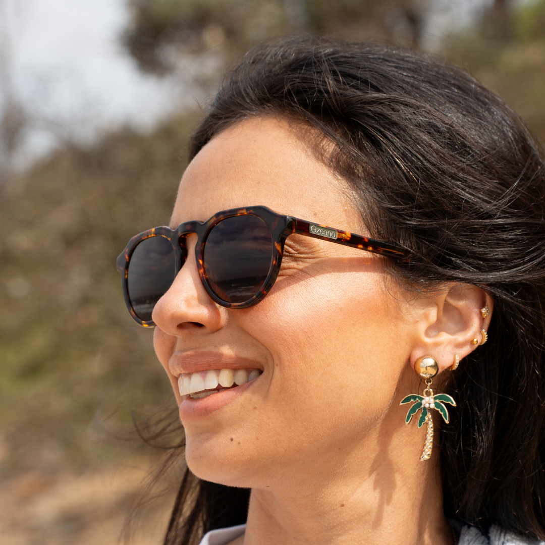 Female model wearing Freshie Poalrised Sunglasses