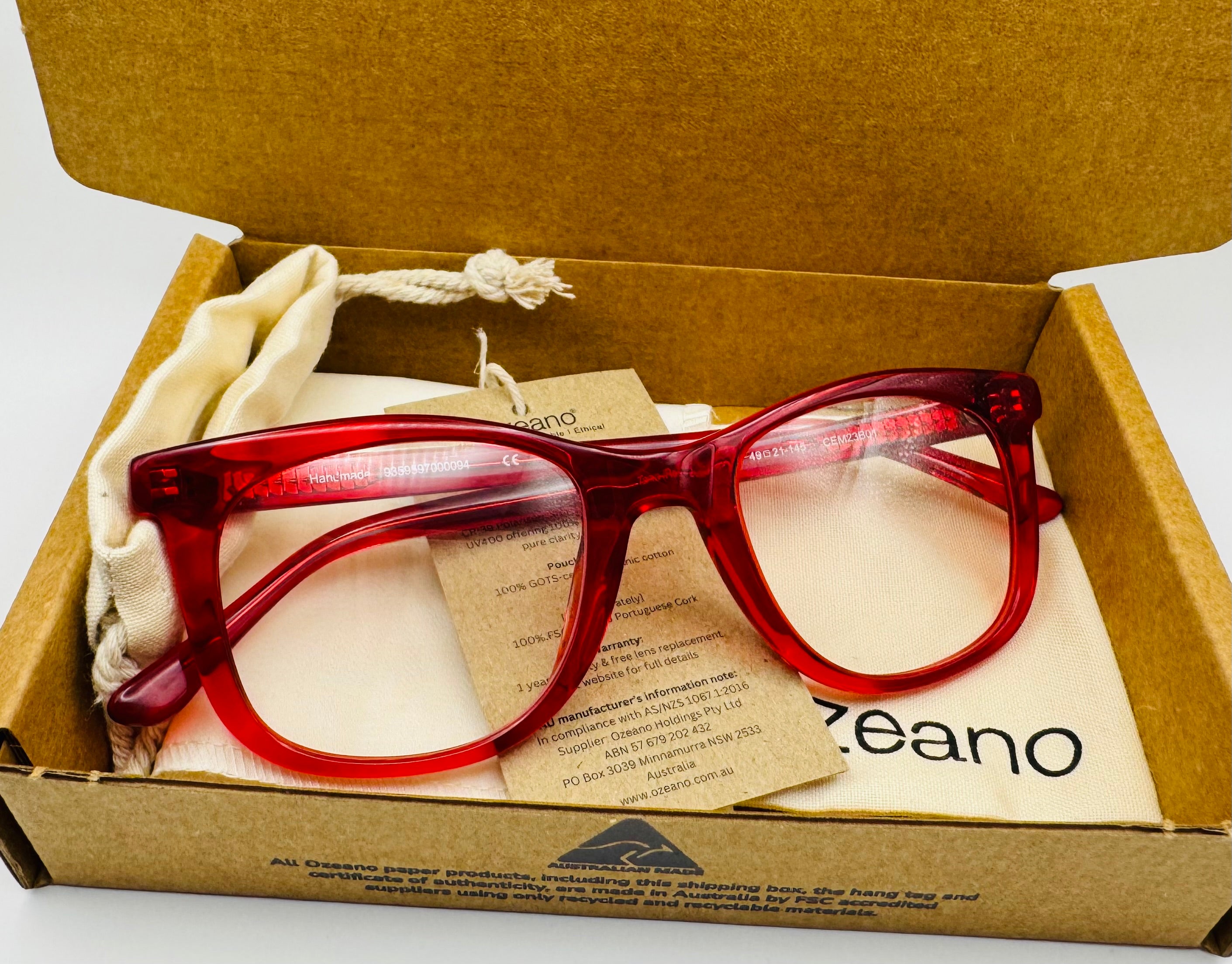 Ozeano's Tama (Red Snapper) Prescription Glasses