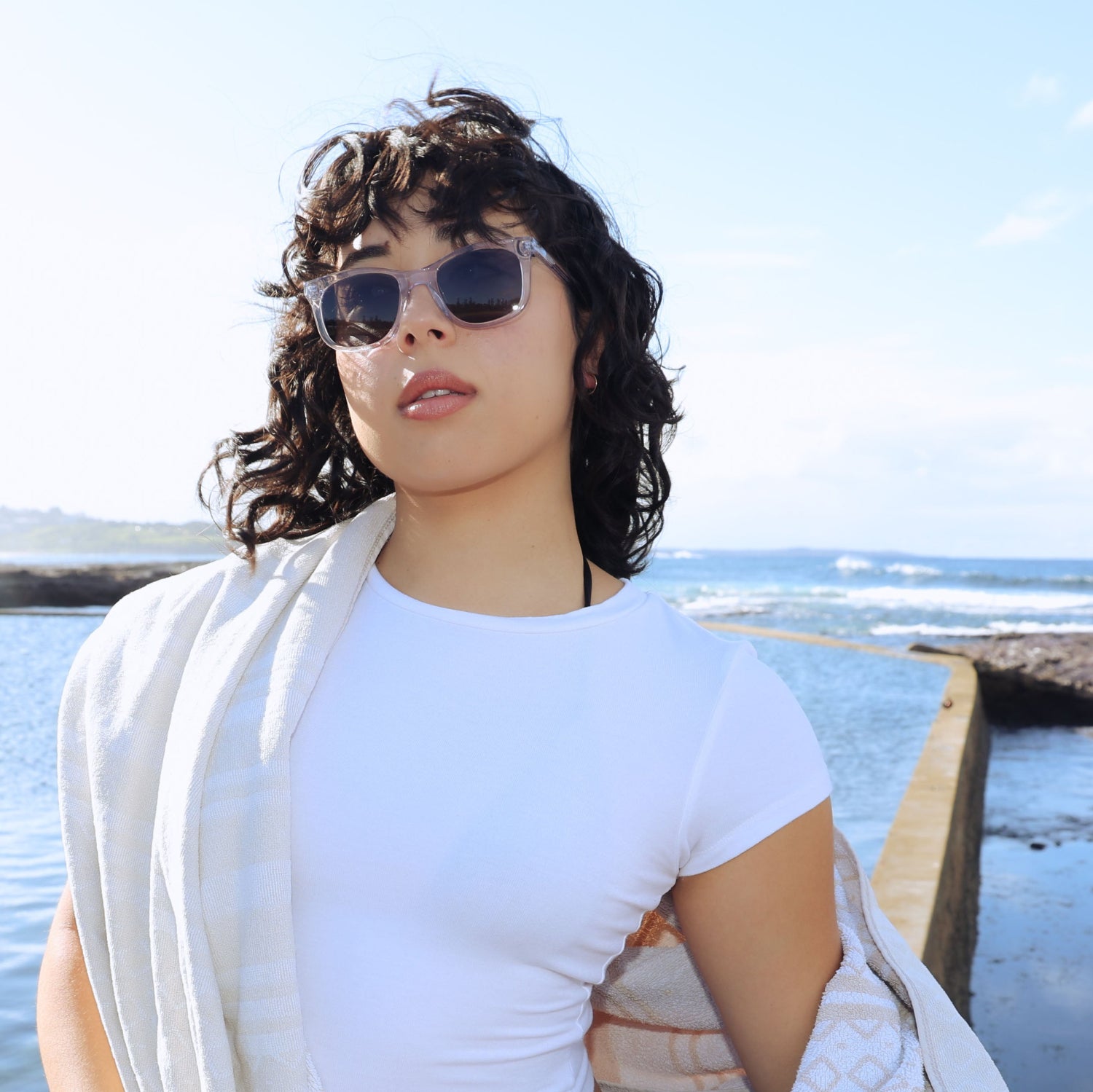 Tama Jellyfish Polarised Sunglasses on female