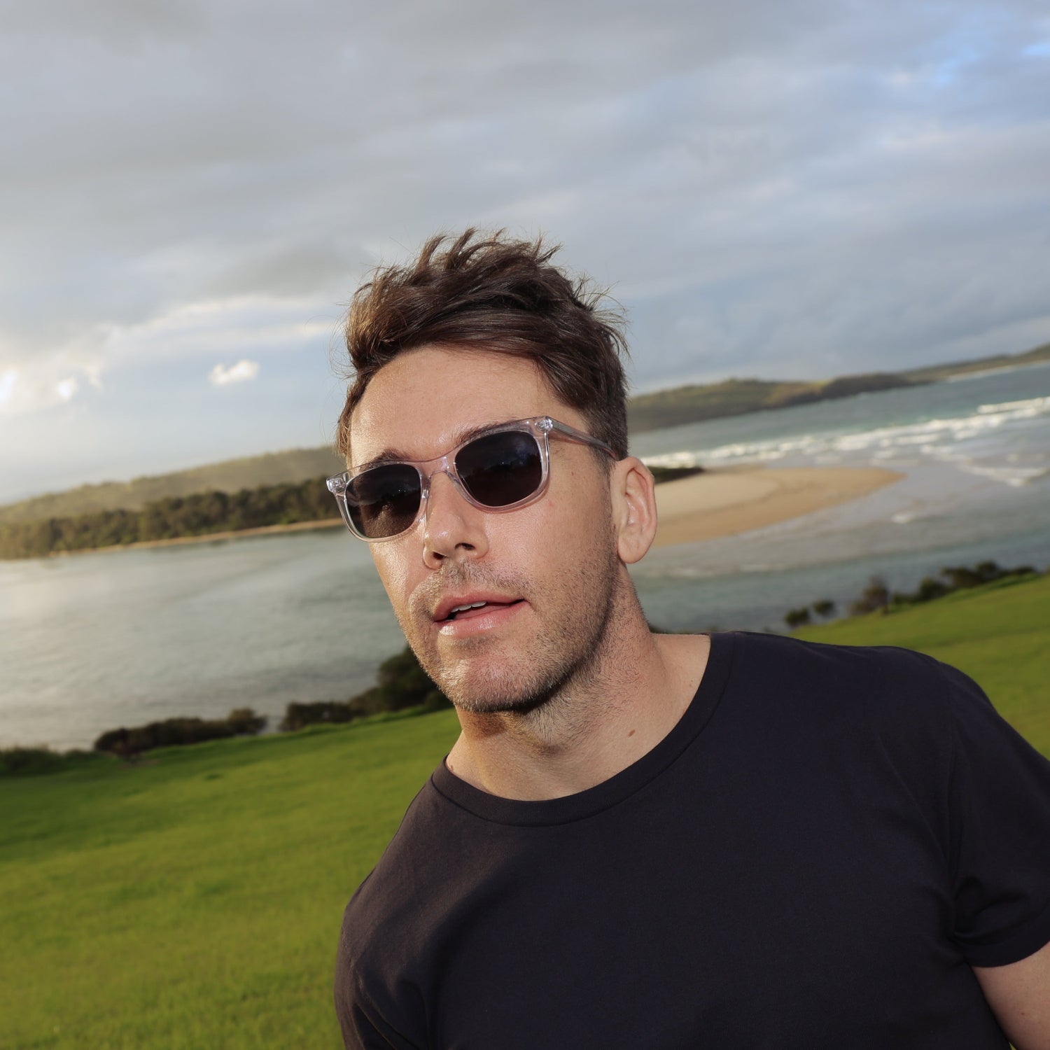 Tama Jellyfish Polarised Sunglasses on male model