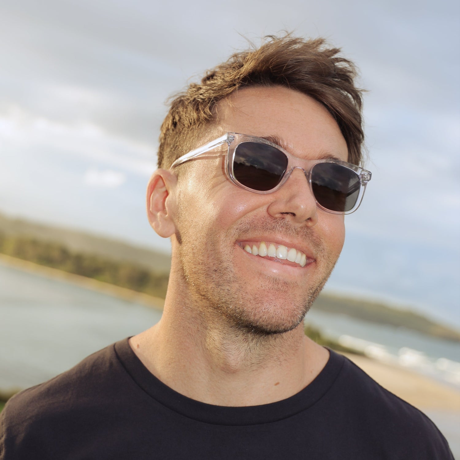 Tama Jellyfish Polarised Sunglasses on male model