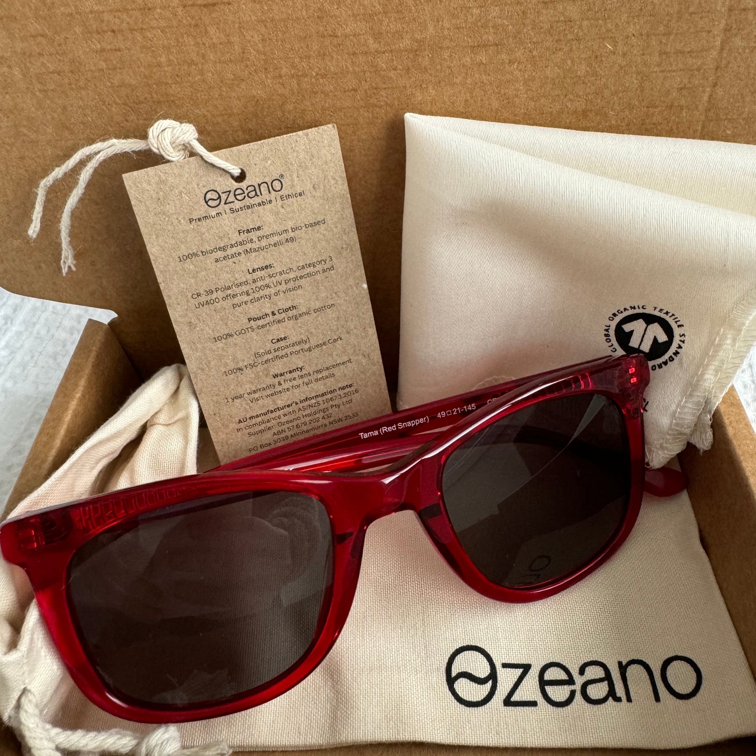 Eco-friendly Tama (Red Snapper) Prescription Glasses