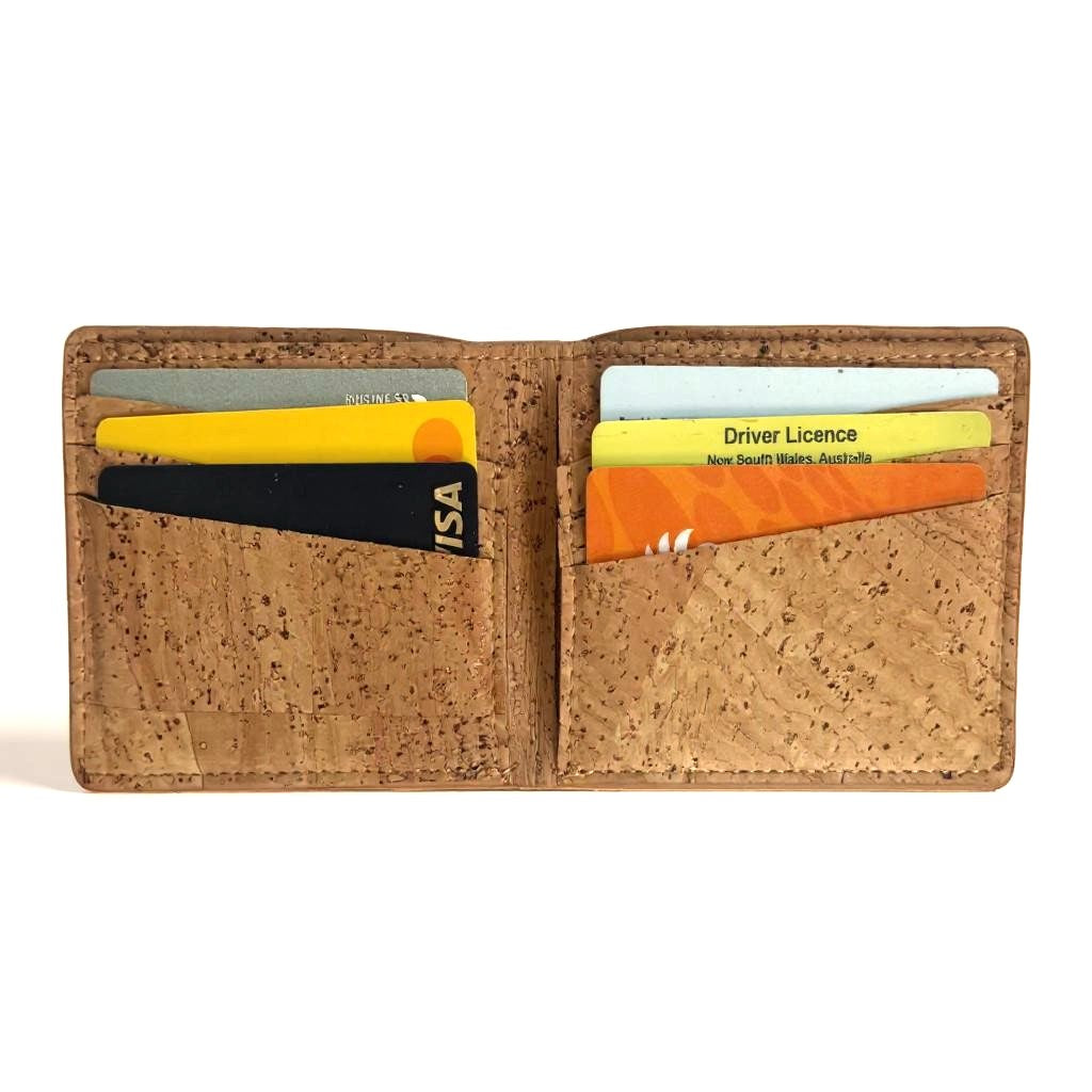 Premium Slim Bi-Fold Wallet - Natural