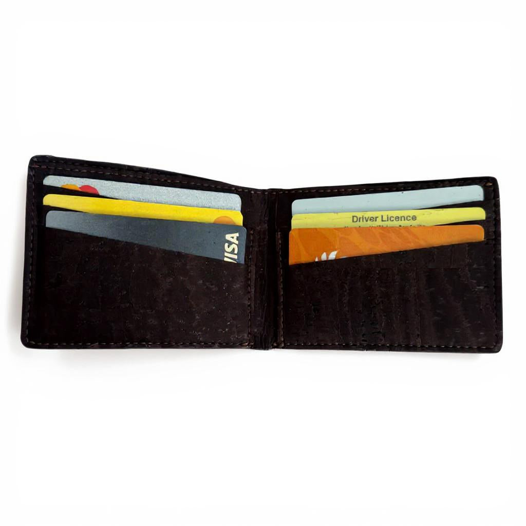 Premium Slim Bi-Fold Wallet - Dark Brown